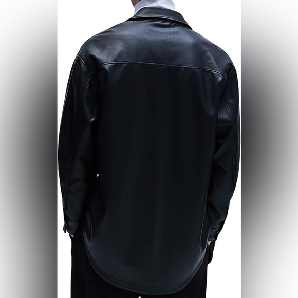 ZARA Faux Leather Overshirt - Picture 4 of 8